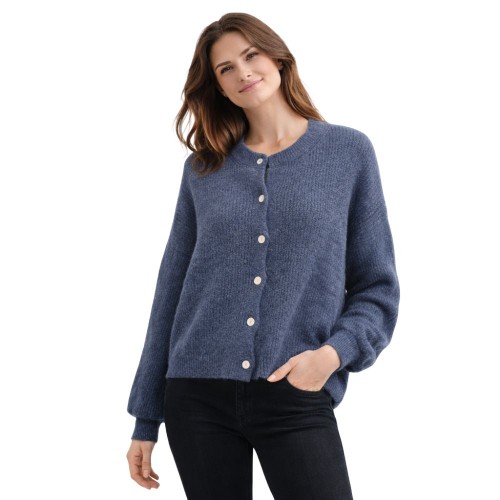 Sweter damski kardigan MOHER Made in Italy granatowy S/M