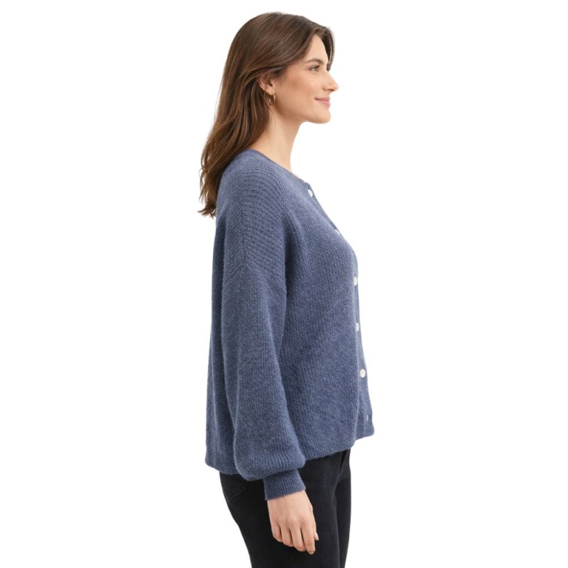 Sweter damski kardigan MOHER Made in Italy granatowy S/M