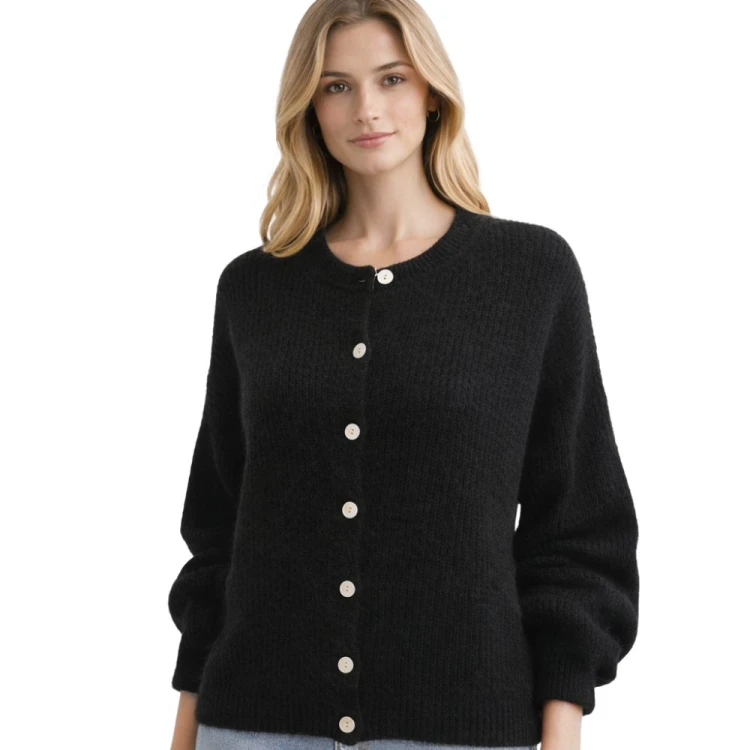 Sweter damski kardigan MOHER Made in Italy czarny L/XL
