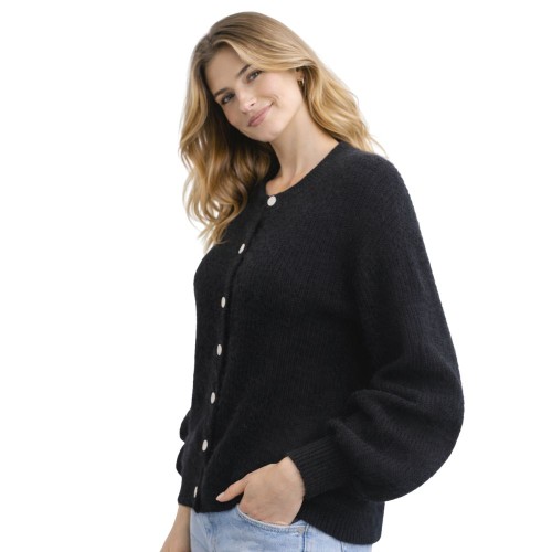Sweter damski kardigan MOHER Made in Italy czarny L/XL
