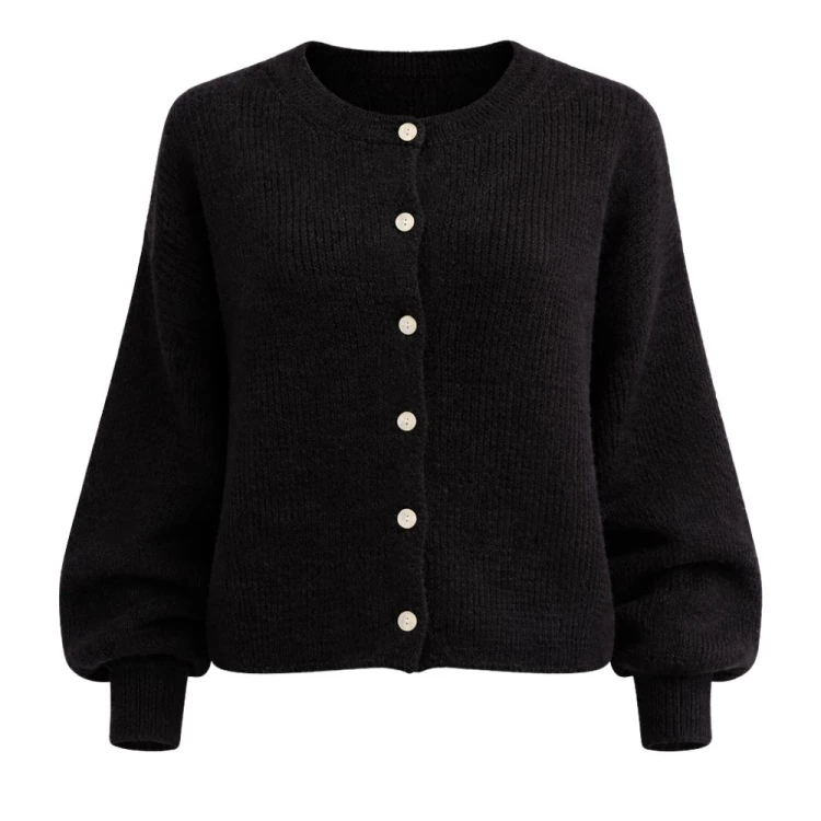 Sweter damski kardigan MOHER Made in Italy czarny S/M