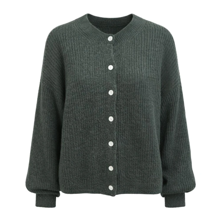 Sweter damski kardigan MOHER Made in Italy khaki L/XL
