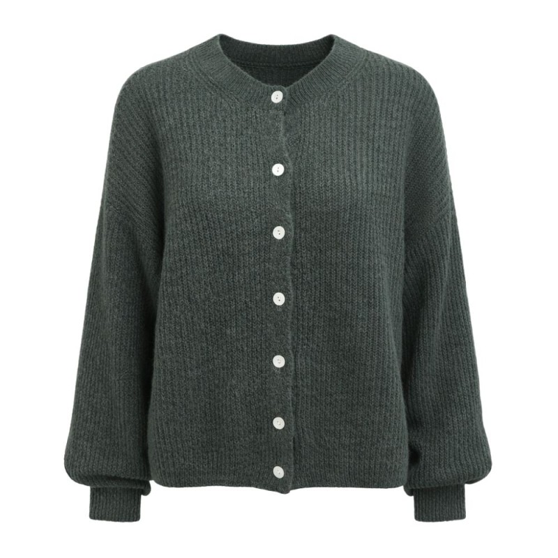 Sweter damski kardigan MOHER Made in Italy khaki L/XL