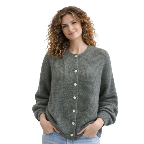 Sweter damski kardigan MOHER Made in Italy khaki L/XL
