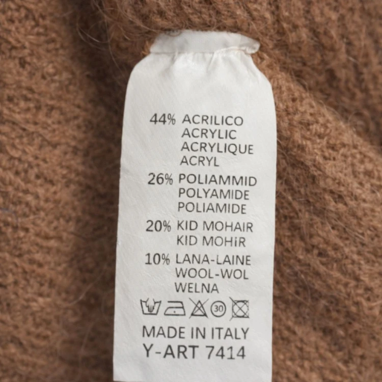 Sweter damski kardigan MOHER Made in Italy Brązowy L/XL