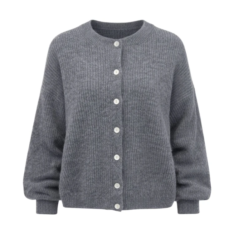 Sweter damski kardigan MOHER Made in Italy Szary L/XL