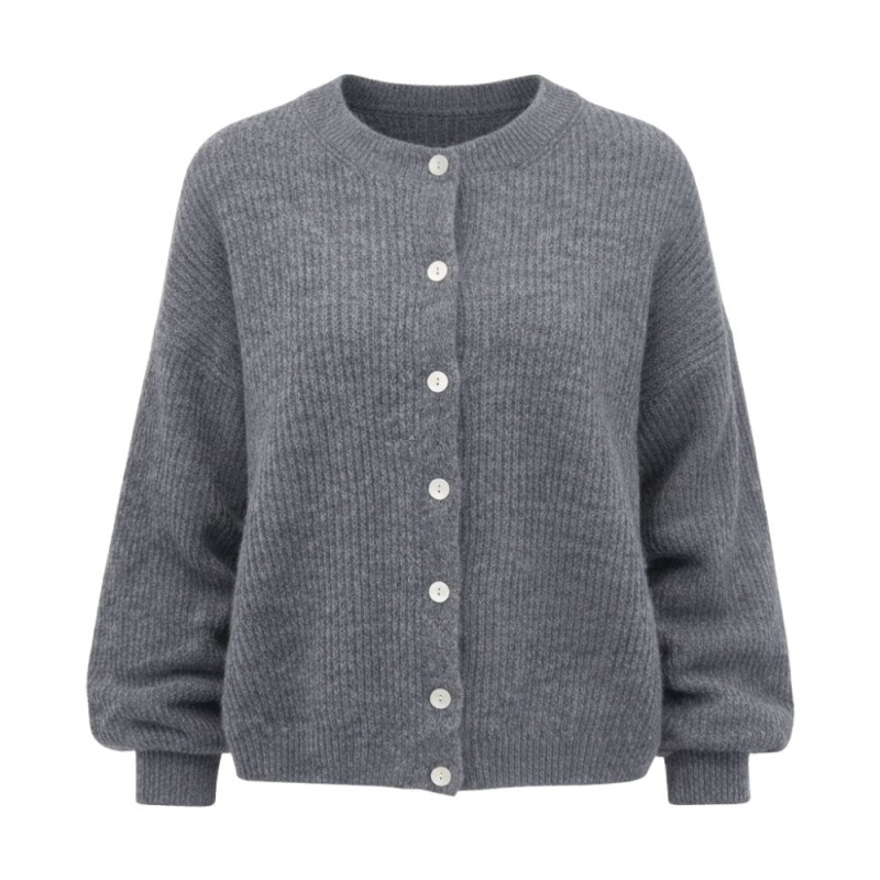 Sweter damski kardigan MOHER Made in Italy Szary L/XL
