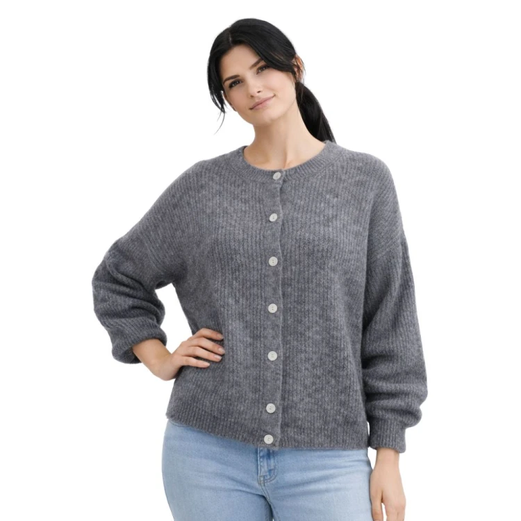 Sweter damski kardigan MOHER Made in Italy Szary L/XL