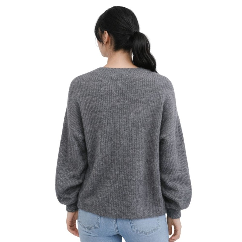 Sweter damski kardigan MOHER Made in Italy Szary L/XL