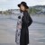 Sukienka koszulowa czarna MIDI z printem liter Oversize M/L