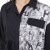 Sukienka koszulowa czarna MIDI z printem liter Oversize M/L