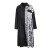 Sukienka koszulowa czarna MIDI z printem liter Oversize S/M