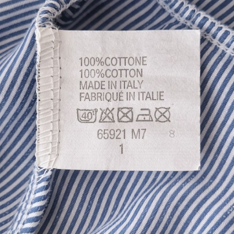 Koszula damska VICHY niebieska kratka luźna długi rękaw Włoska One size