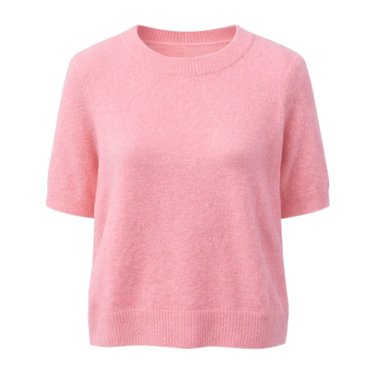 Sweter damski miękki w kolorze pudrowego różu Włoski One size