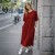 Sukienka damska czerwona PANTERKA oversize Made in Italy Uniwersalna