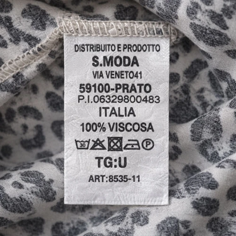 Sukienka damska panterka kremowa 100% wiskoza oversize Włoska One Size