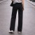 Spodnie jeansy czarne damskie wysoki stan straight wide leg proste nogawki S
