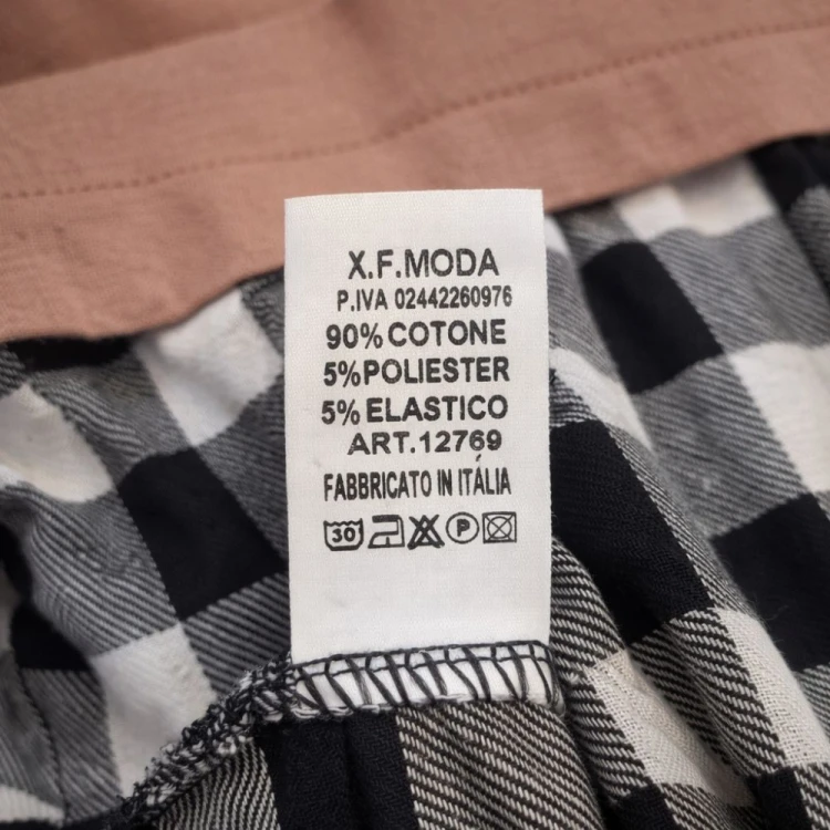 Sukienka Damska Beżowa Krata Vichy Oversize Falbany Włoska One Size