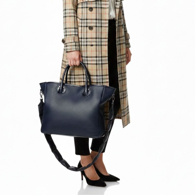 Elegancka Torebka Damska Shopper Czarna+ Etui