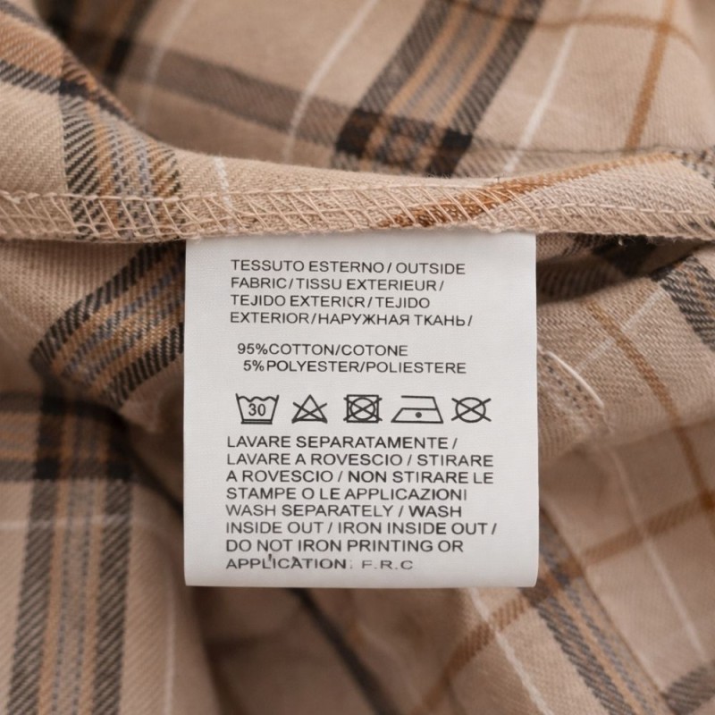 Płaszcz damski koszulowy w kratę oversize beżowo czarny długi One size