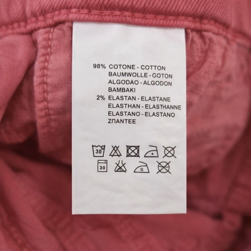 Spodnie damskie różowe slim z przeszyciami casual S