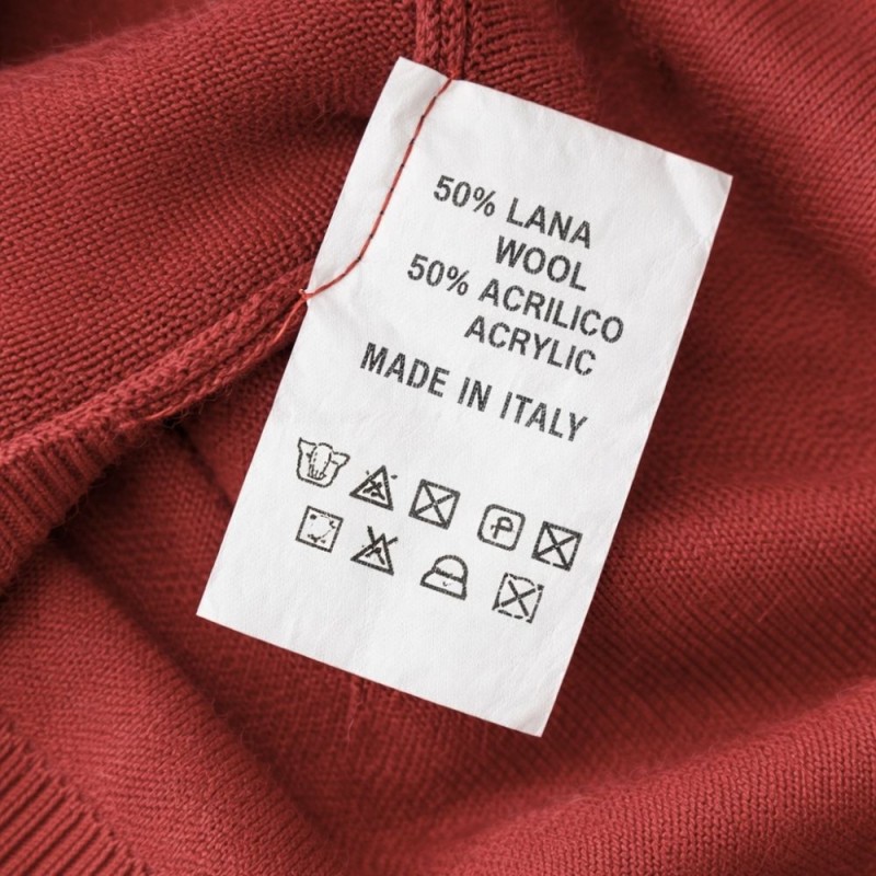 Sweter damski bordowy z wełną klasyczny elegancki Italy Uniwersalny