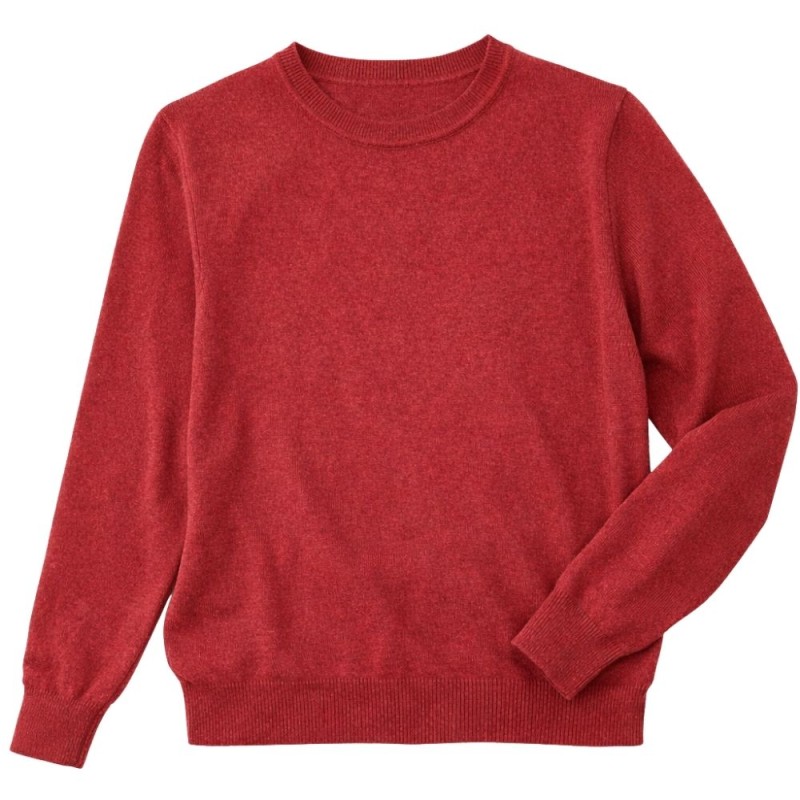 Sweter damski bordowy z wełną klasyczny elegancki Italy Uniwersalny