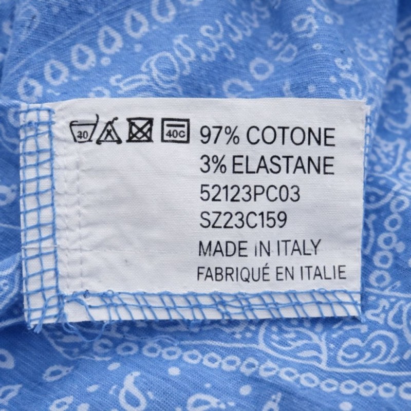 Spódnica midi niebieska we wzór bandana paisley z paskiem One size