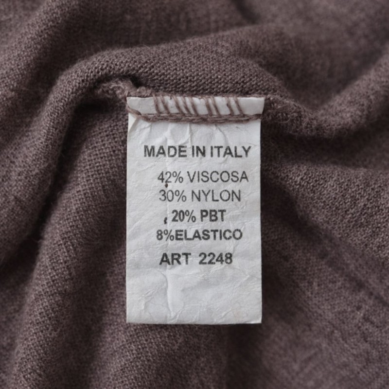 Sukienka damska dzianinowa oversize brązowa kieszenie Włoska Uni