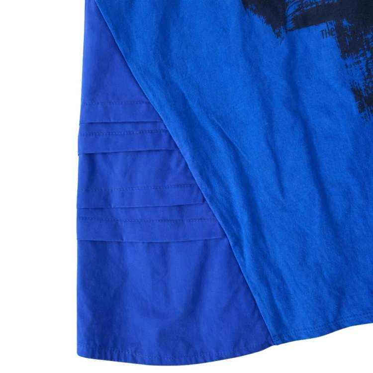 Sukienka damska Włoska Oversize Niebieska Print 100% Bawełna Uni