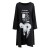 Sukienka damska Włoska Oversize Czarna Print 100% Bawełna Uni