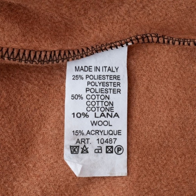 Płaszcz damski w pepitę brązowo-khaki oversize włoski styl Uni