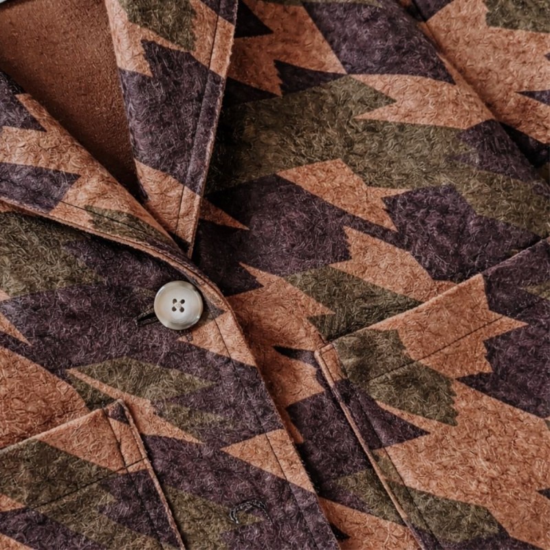 Płaszcz damski w pepitę brązowo-khaki oversize włoski styl Uni