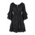 Sukienka Damska Czarna Boho Falbany Made in Italy Uniwersalna