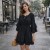 Sukienka Damska Czarna Boho Falbany Made in Italy Uniwersalna