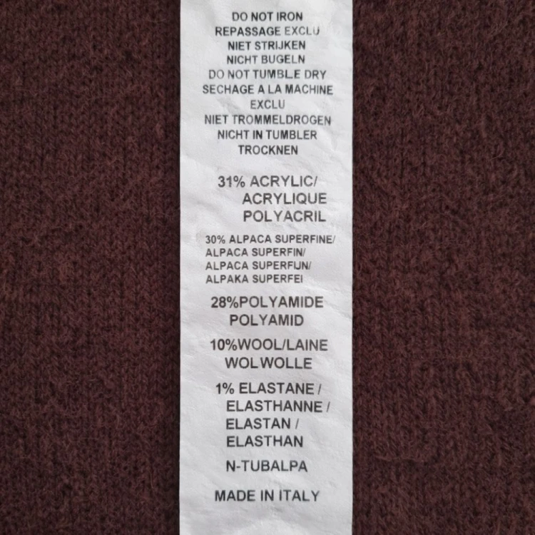 Sweter damski Włoski brązowy guziki miękki klasyczny L/XL
