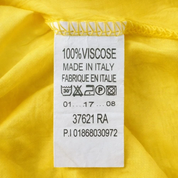 Koszula bluzka damska żółta 100% wiskoza Made in Italy oversize