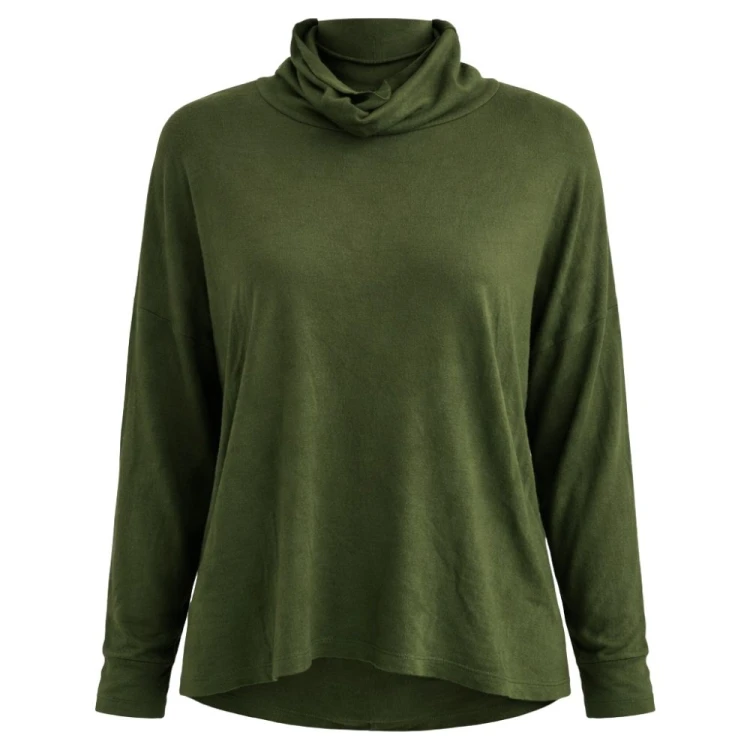 Sweter damski khaki oversize golf komin Made in Italy UNI