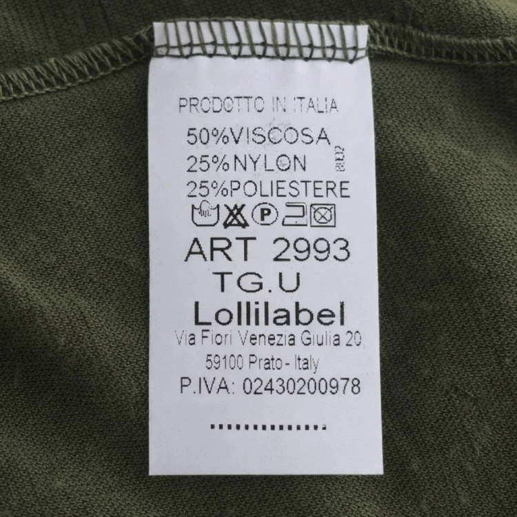Sweter damski khaki oversize golf komin Made in Italy UNI