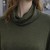 Sweter damski khaki oversize golf komin Made in Italy UNI