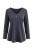 Bluzka Damska bawełniana grafitowa v-neck gwiazdki Włoska Uni