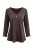 Bluzka Damska bawełniana brązowa v-neck gwiazdki Włoska Uni