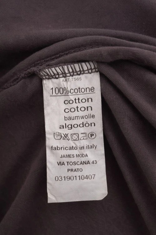 Bluzka Damska bawełniana brązowa v-neck gwiazdki Włoska Uni