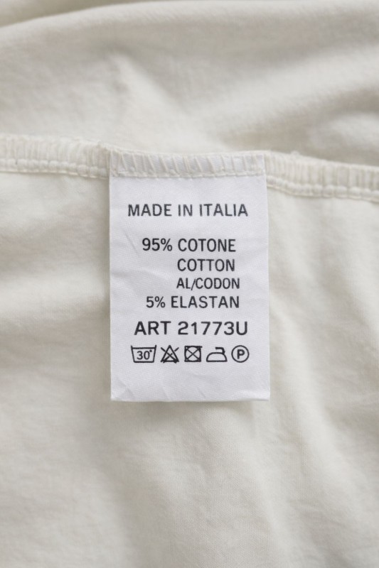 Bluzka Damska oversize Made in Italy kremowa wzór z wiązaniem Uni