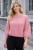 Sweter damski różowy moher 40% z kryształkami elegancki Made in Italy