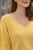 Sweter damski żółty z dekoltem V miękki alpaka Włoski One Size