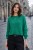 Sweter damski ALPAKA BABY 30% Made in Italy zielony krótki Uni
