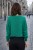 Sweter damski ALPAKA BABY 30% Made in Italy zielony krótki Uni