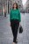 Sweter damski ALPAKA BABY 30% Made in Italy zielony krótki Uni