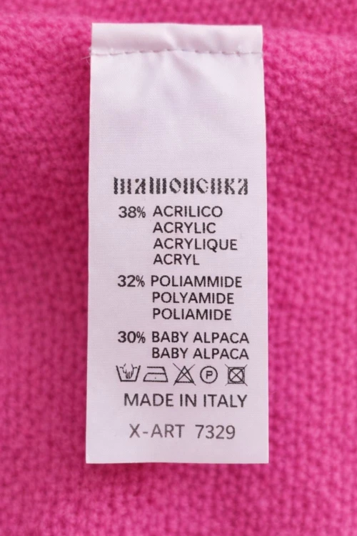 Sweter damski różowy z dekoltem V miękki alpaka Włoski One Size